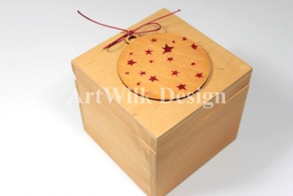 Wooden box - "Christmas ornament"