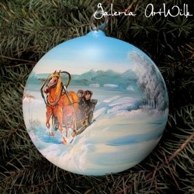 Hand painted glass ball 