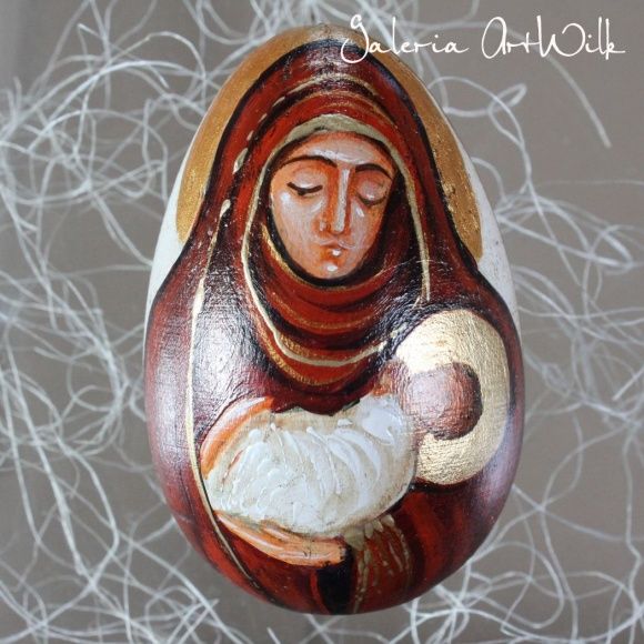 Wooden Easter egg