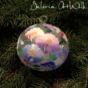 Hand painted glass ball