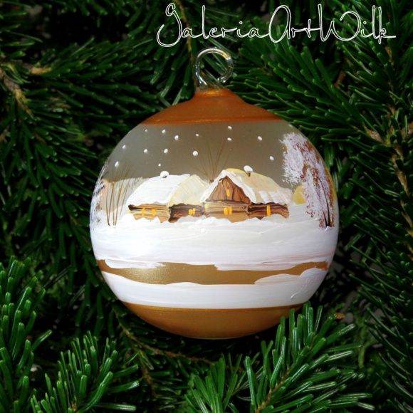Hand painted glass ball 
