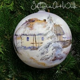 Hand painted glass ball 31 / 957