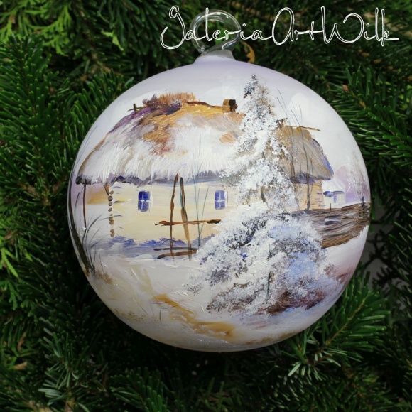 Hand painted glass ball 31/957