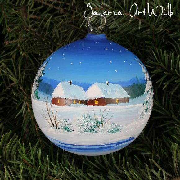 Hand painted glass ball 33102
