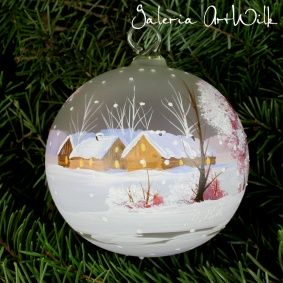 Hand painted glass ball 33103