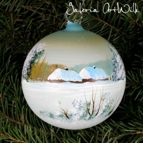 Hand painted glass ball 33105