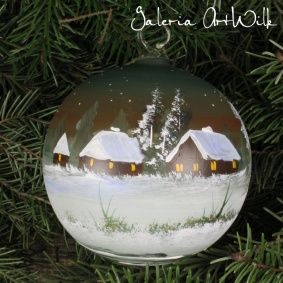 Hand painted glass ball 33111